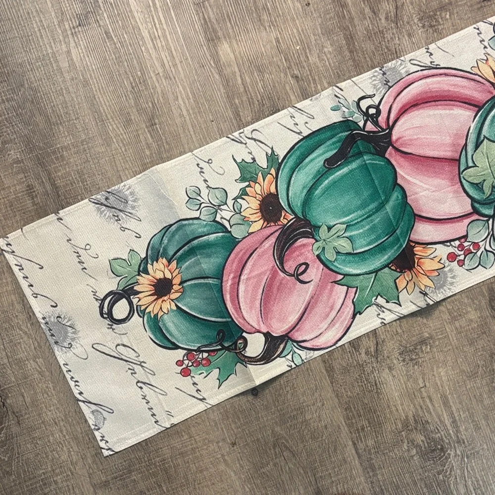 6’ Floral Pumpkin Table Runner
